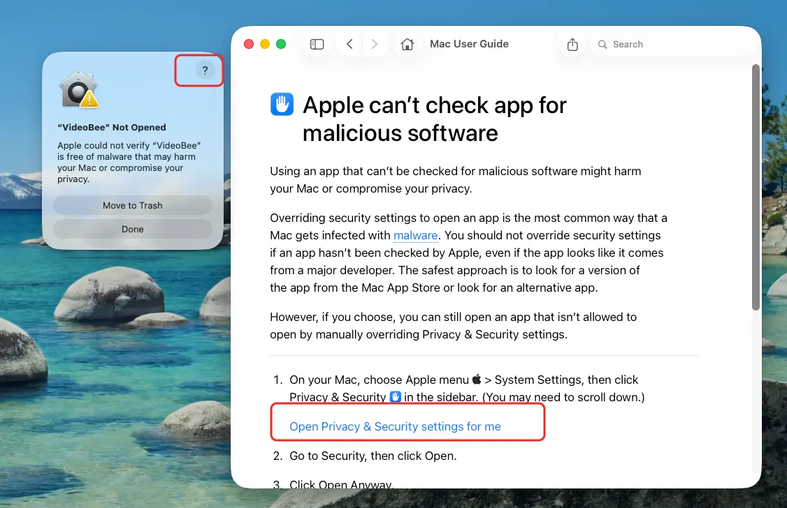 VideoBee Mac installer on the desktop